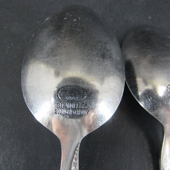 AIRMACK AMK8 Beaded Stainless Flatware Solingen-Germany 4 Pieces-4 Spoons - Picture 7 of 7